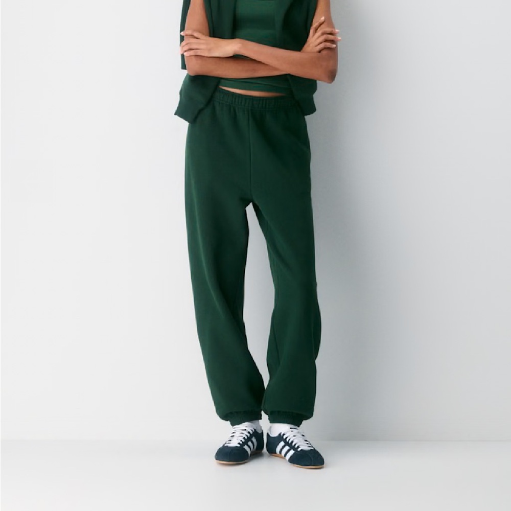 TNA Dark Green Sweatfleece Cozy Fleece Joggers